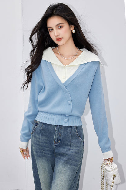 Sweater shirt for girls in sky blue color - soft and comfortable design