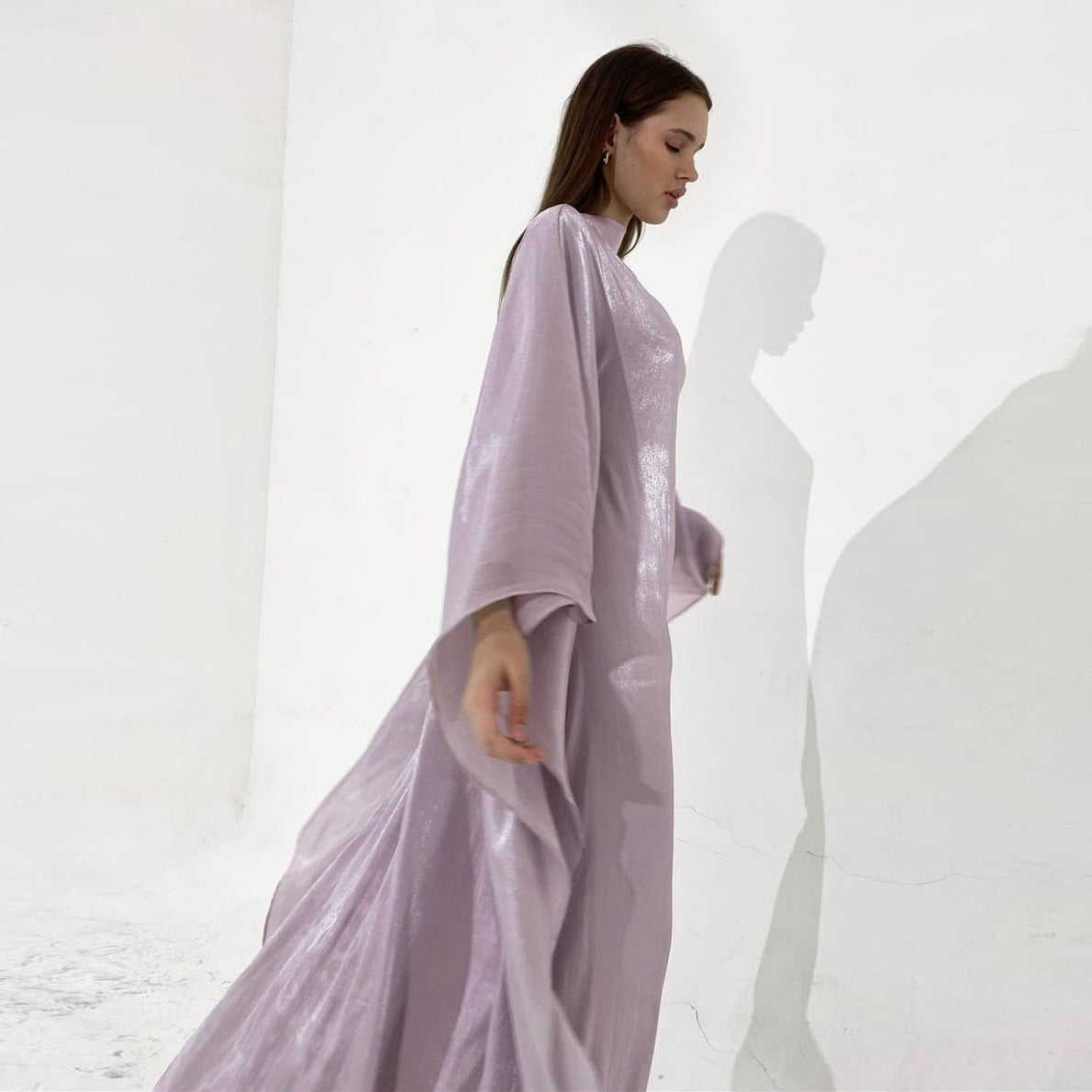 Middle Eastern Arab Abaya Women's Long Dress Dubai Kaftan Loose Turkish Dress