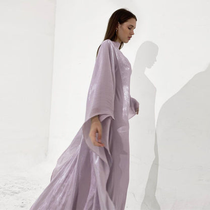 Middle Eastern Arab Abaya Women's Long Dress Dubai Kaftan Loose Turkish Dress