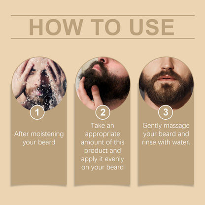 WoodSleep Facial Hair Cleanser For Men Gentle Cleansing Care Facial Hair Moisturizing And Moisturizing Care Solution