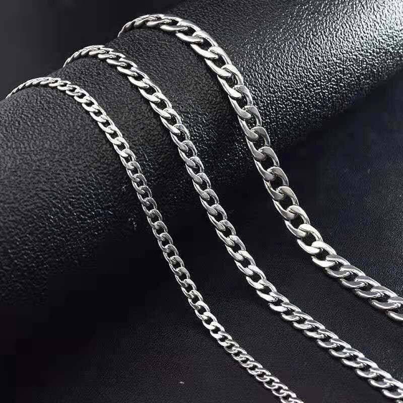 Classic Curb Chain Stainless Steel Necklace for Women Men - Hip Hop Cuban Link Chain Fashion Jewelry