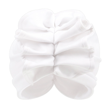 African Lady Head Wraps Soild Color Headscarf Bonnet Cancer Chemo Hat Muslim Turbans  NEW Ruffled Turban Cap for Women