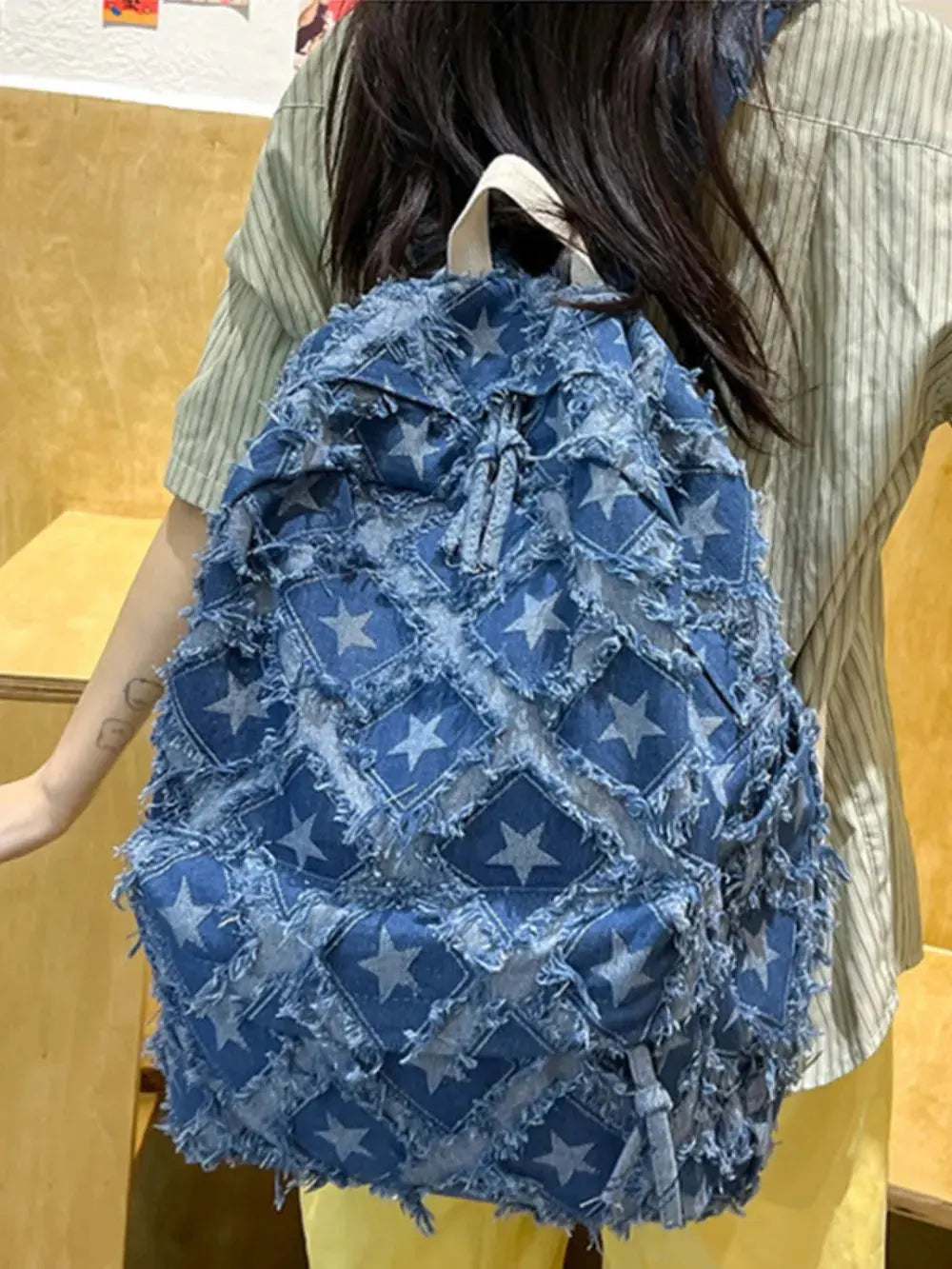 Star Denim Backpack Bag eprolo