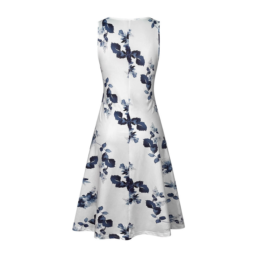 Elegant Two-Piece Set for Women Short-Sleeve Casual Summer Jacket with Printed Dress