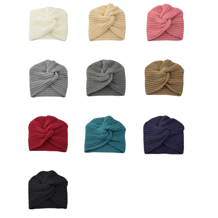 Bohemia Turban Cashmere Cross Woolen Wrap Head