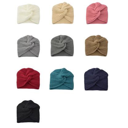 Bohemia Turban Cashmere Cross Woolen Wrap Head