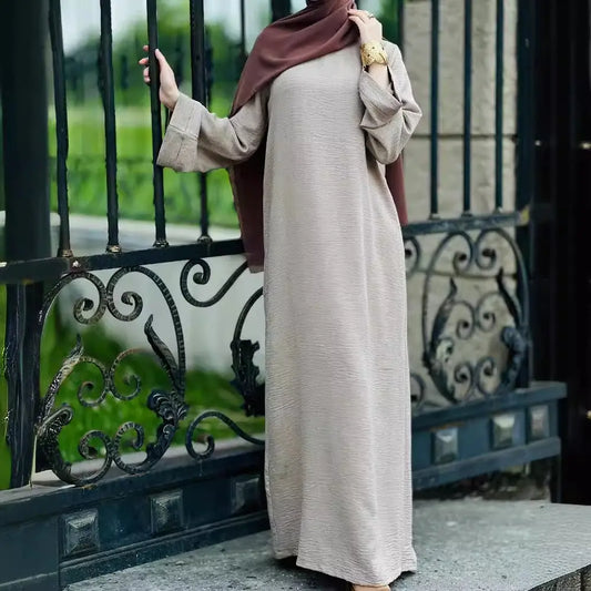 Muslim Female Dubai Turkey Fallwinter Dress Easy Bazaar