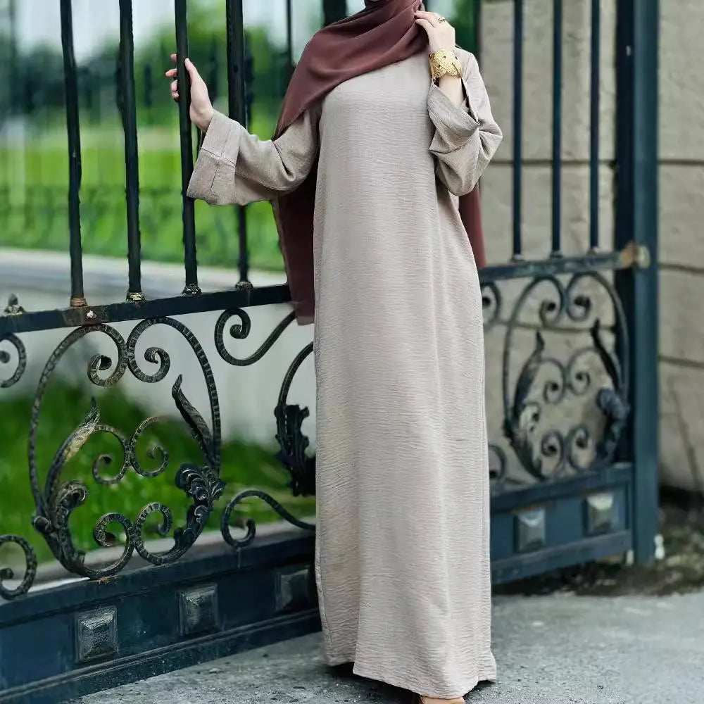 Muslim Female Dubai Turkey Fallwinter Dress Easy Bazaar