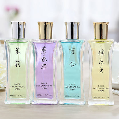 Factory Direct Sales Attachment Flower Perfume Osmanthus King Jasmine Lily Lavender 50ml Car Room Perfume