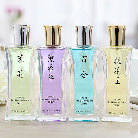 Factory Direct Sales Attachment Flower Perfume Osmanthus King Jasmine Lily Lavender 50ml Car Room Perfume