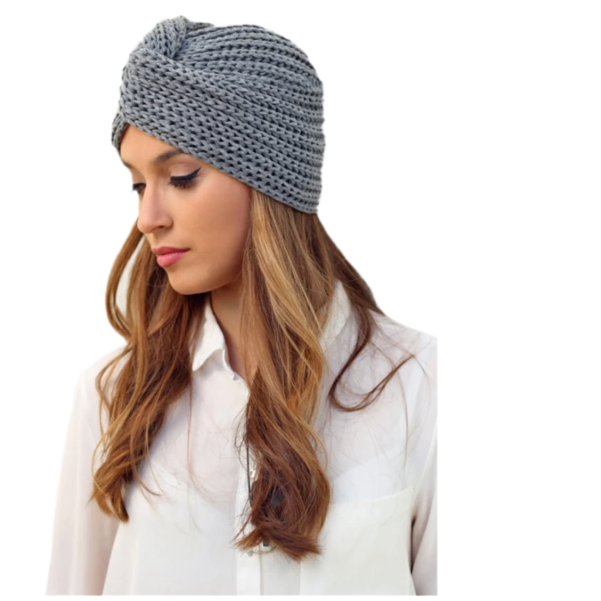 Bohemia Turban Cashmere Cross Woolen Wrap Head