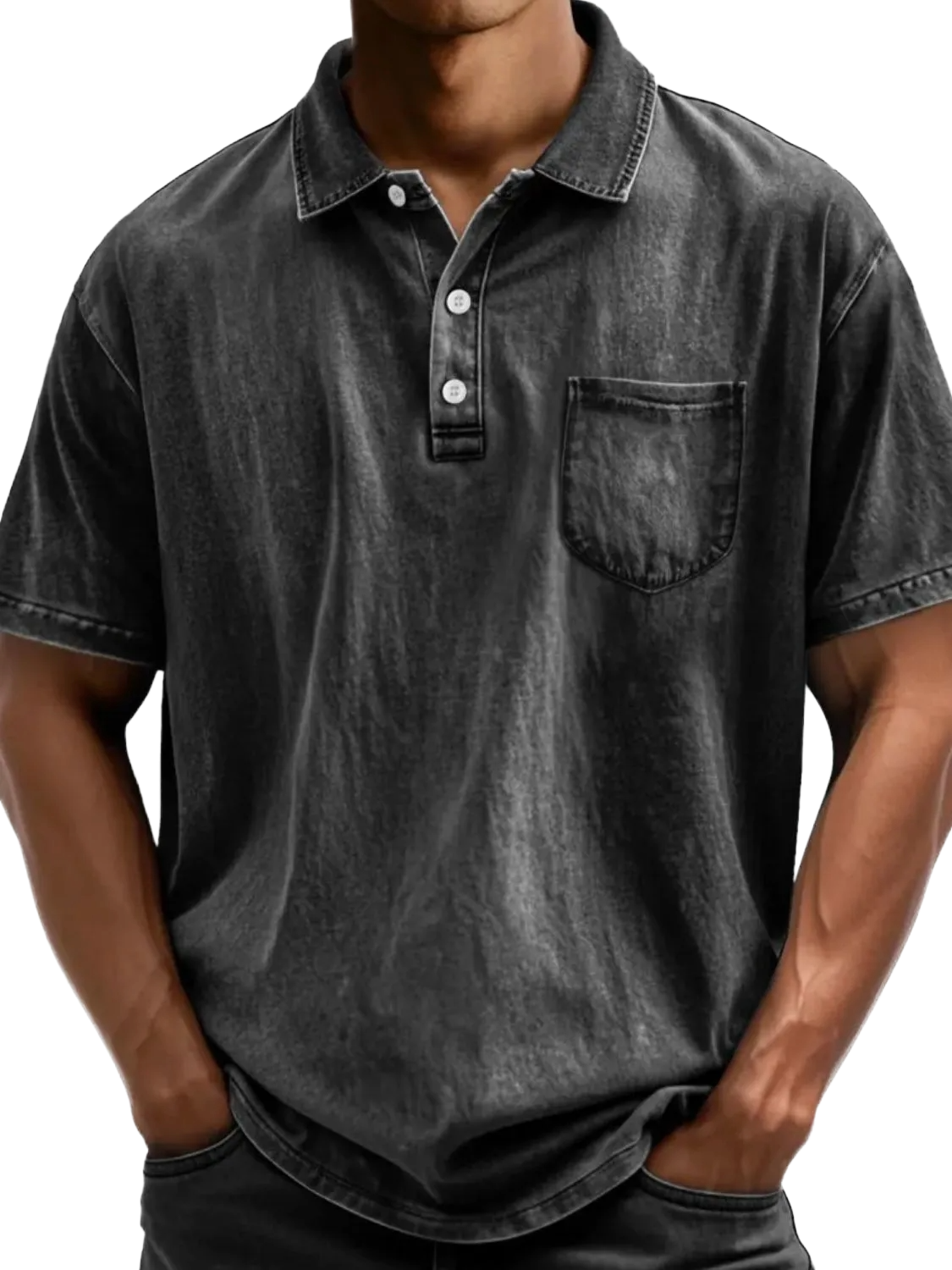 Men's Full Size Collared Neck Short Sleeve Polo Plus Size