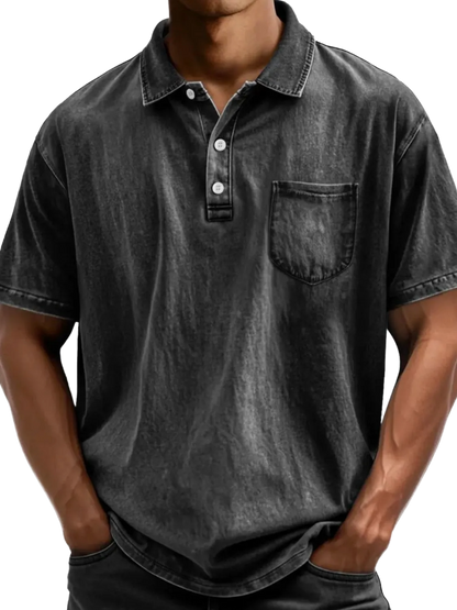 Men's Full Size Collared Neck Short Sleeve Polo Plus Size