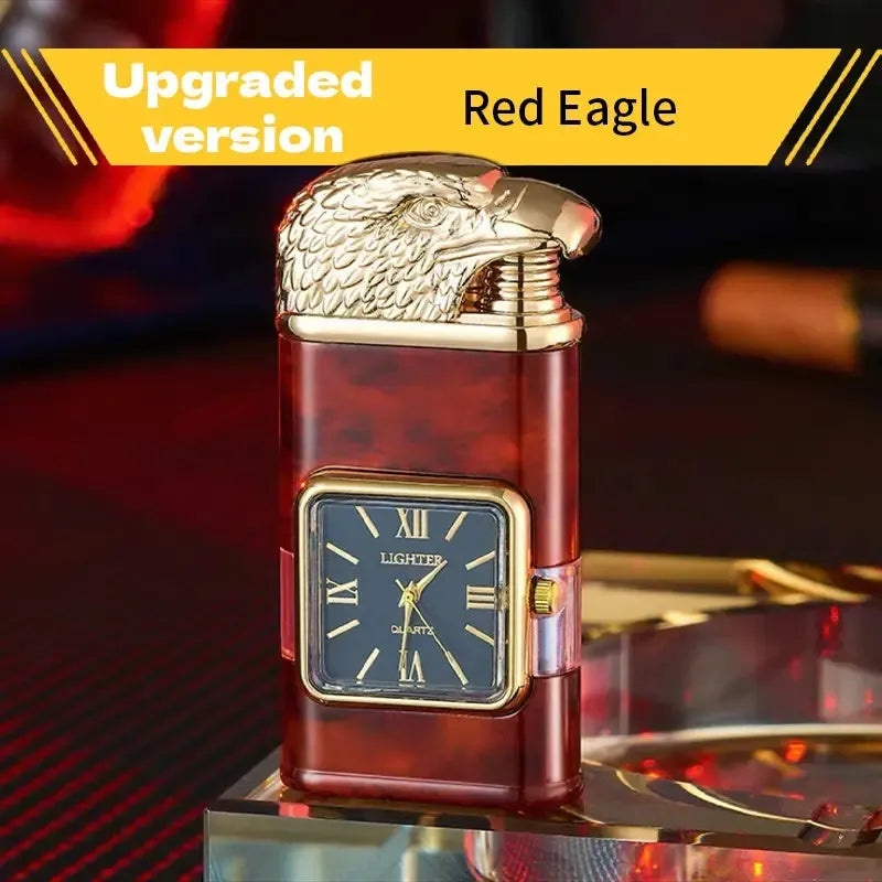 June 15 Father's Day Gift, Butane Lighter, Magic Dual Flame Lighter, Windproof Jet & Soft Flame Switchable Lighter, Quartz Dial Lighter With Inverted Flame,