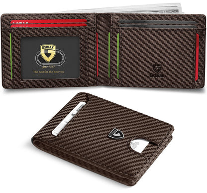 Carbon Fiber Men's Wallet with Anti-theft Function