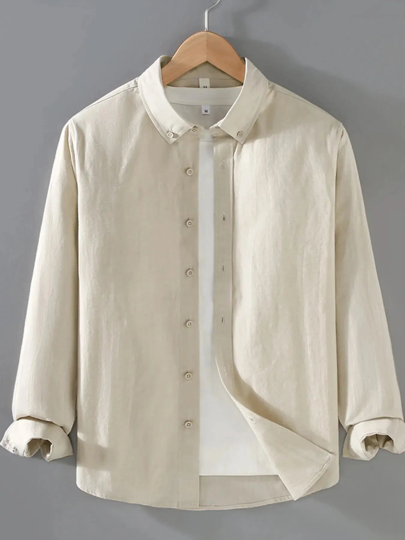 Men's Plus Size Button Up Long Sleeve Shirt Trendsi