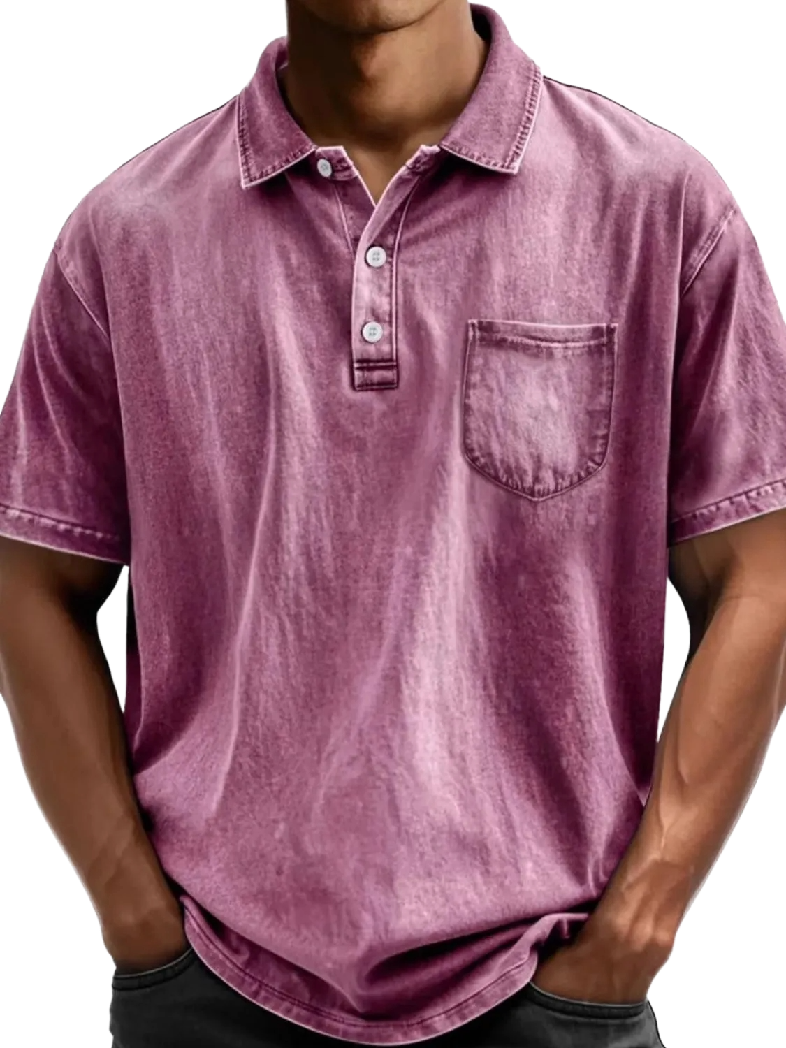 Men's Full Size Collared Neck Short Sleeve Polo Plus Size