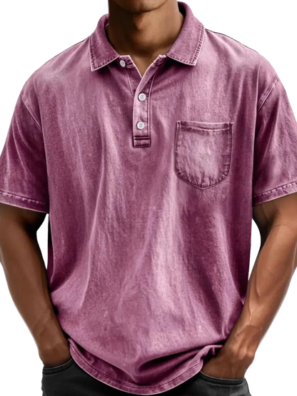 Men's Full Size Collared Neck Short Sleeve Polo Plus Size