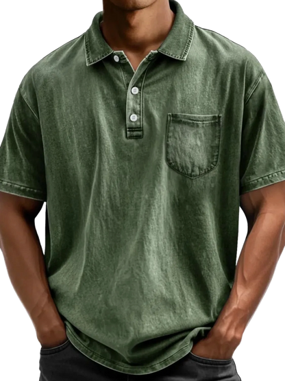 Men's Full Size Collared Neck Short Sleeve Polo Plus Size