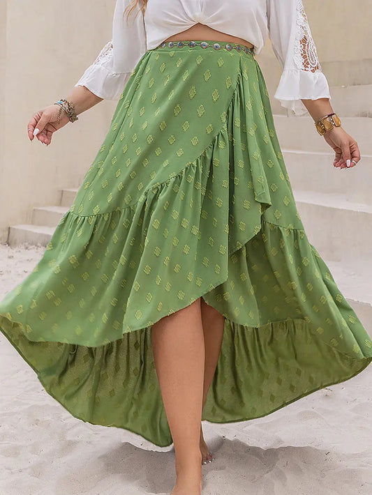 Plus Size High-Low Skirt Trendsi