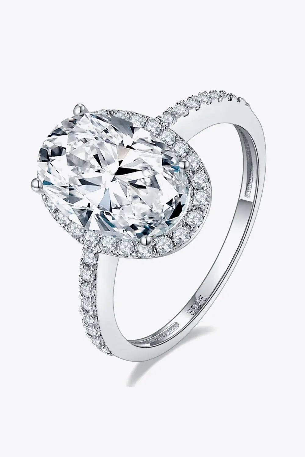 4.5 Carat Moissanite Halo Ring Trendsi