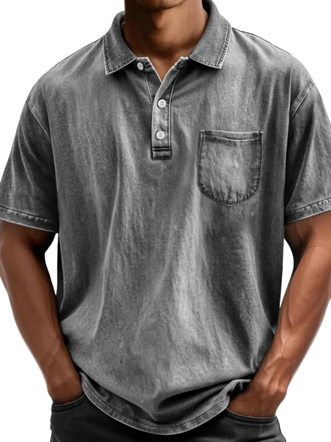 Men's Full Size Collared Neck Short Sleeve Polo Plus Size