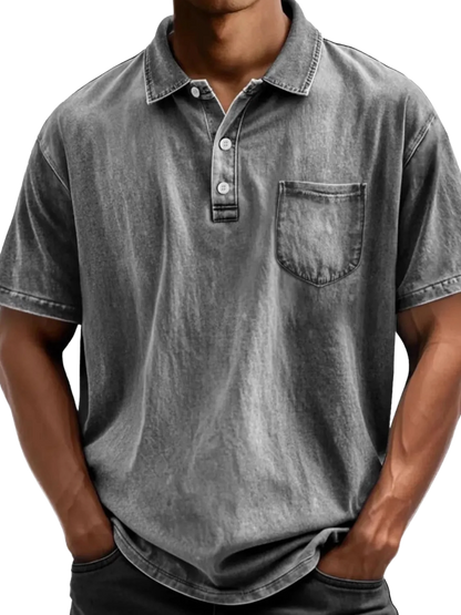 Men's Full Size Collared Neck Short Sleeve Polo Plus Size