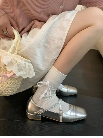Square Toe Block Heels Mary Jane Shoes Trendsi