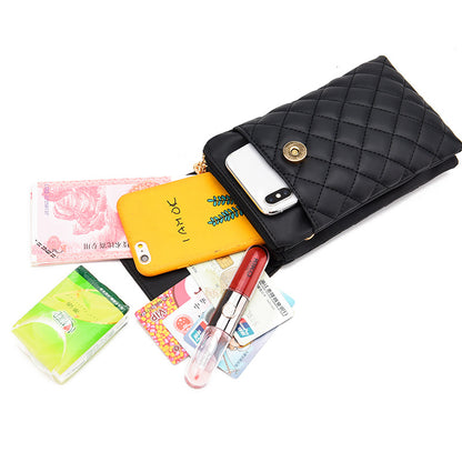 Mobile phone bag with a cross-body strap for women