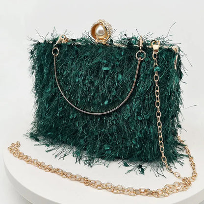 Tassel Handbags Women Dress Party Evening Bag Fashion Luxury Designer Square Bags Crossbody Shoulder Bag Ladies Easy Bazaar