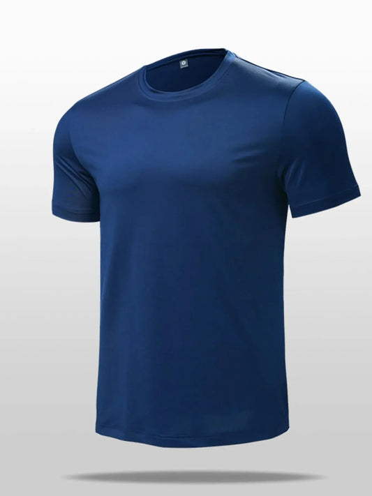 Men's Round Neck Short Sleeve Active T-Shirt Trendsi