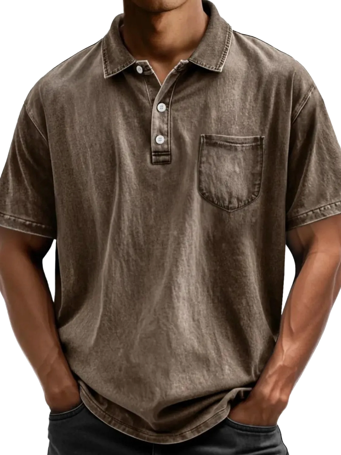 Men's Full Size Collared Neck Short Sleeve Polo Plus Size