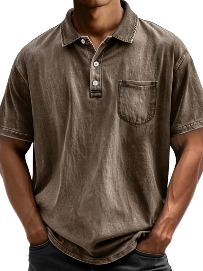 Men's Full Size Collared Neck Short Sleeve Polo Plus Size