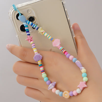 Acrylic Beaded Mobile Phone Lanyard