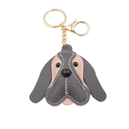 Cute Puppy Leather Key Chain Handbag Pendant