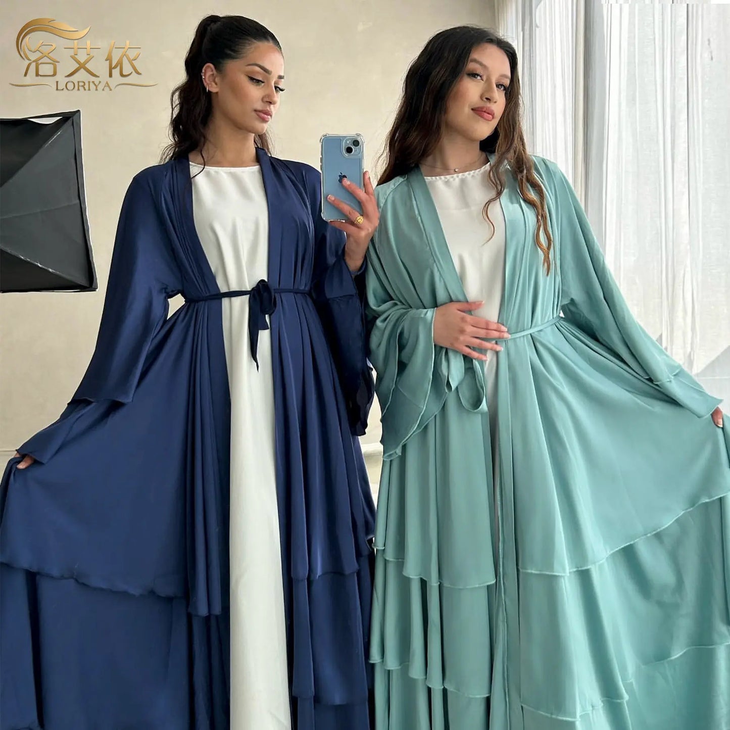 Dubai Middle East Turkey Dubai Exquisite Elegant Cardigan Robe CJ dropshipping