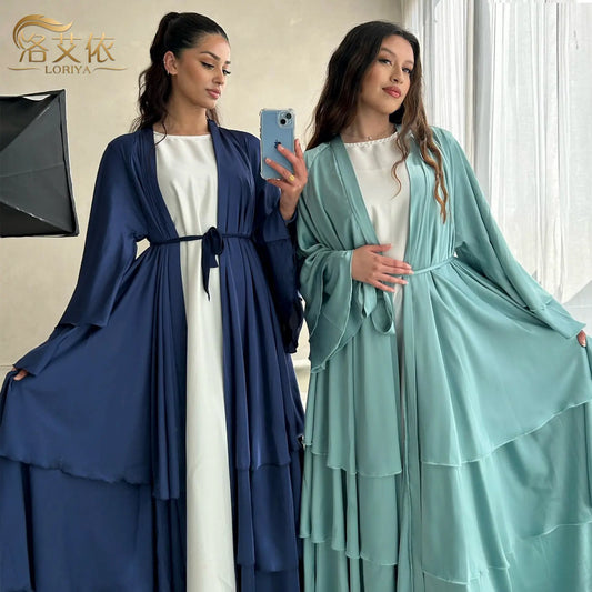 Dubai Middle East Turkey Dubai Exquisite Elegant Cardigan Robe CJ dropshipping