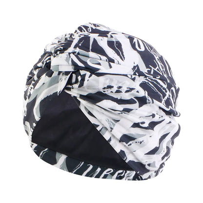 Bohemian Style Cap Satin Fabric in Printed Twist texture for Girls