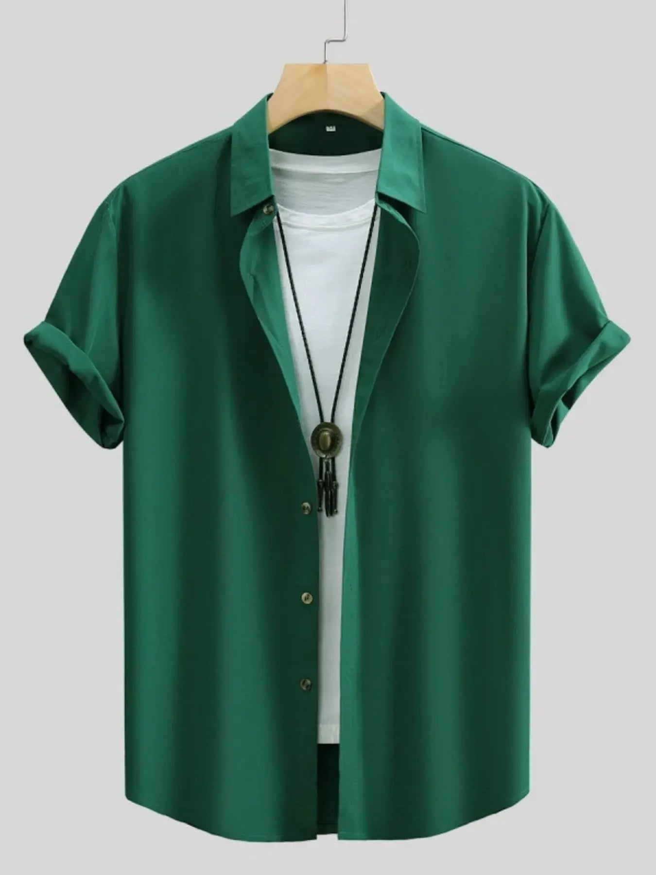 Men's Button Up Short Sleeve Shirt Trendsi