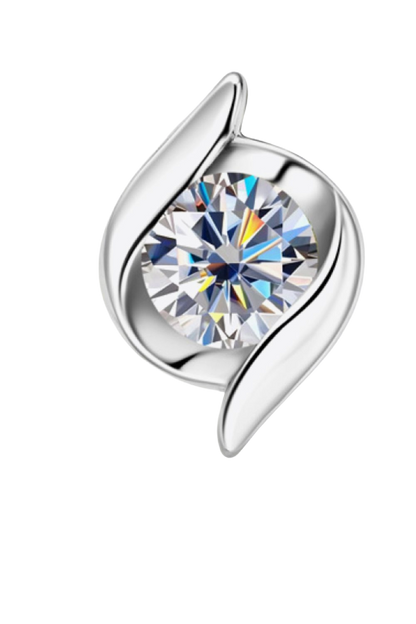 1 Carat Moissanite 925 Sterling Silver Stud Earrings