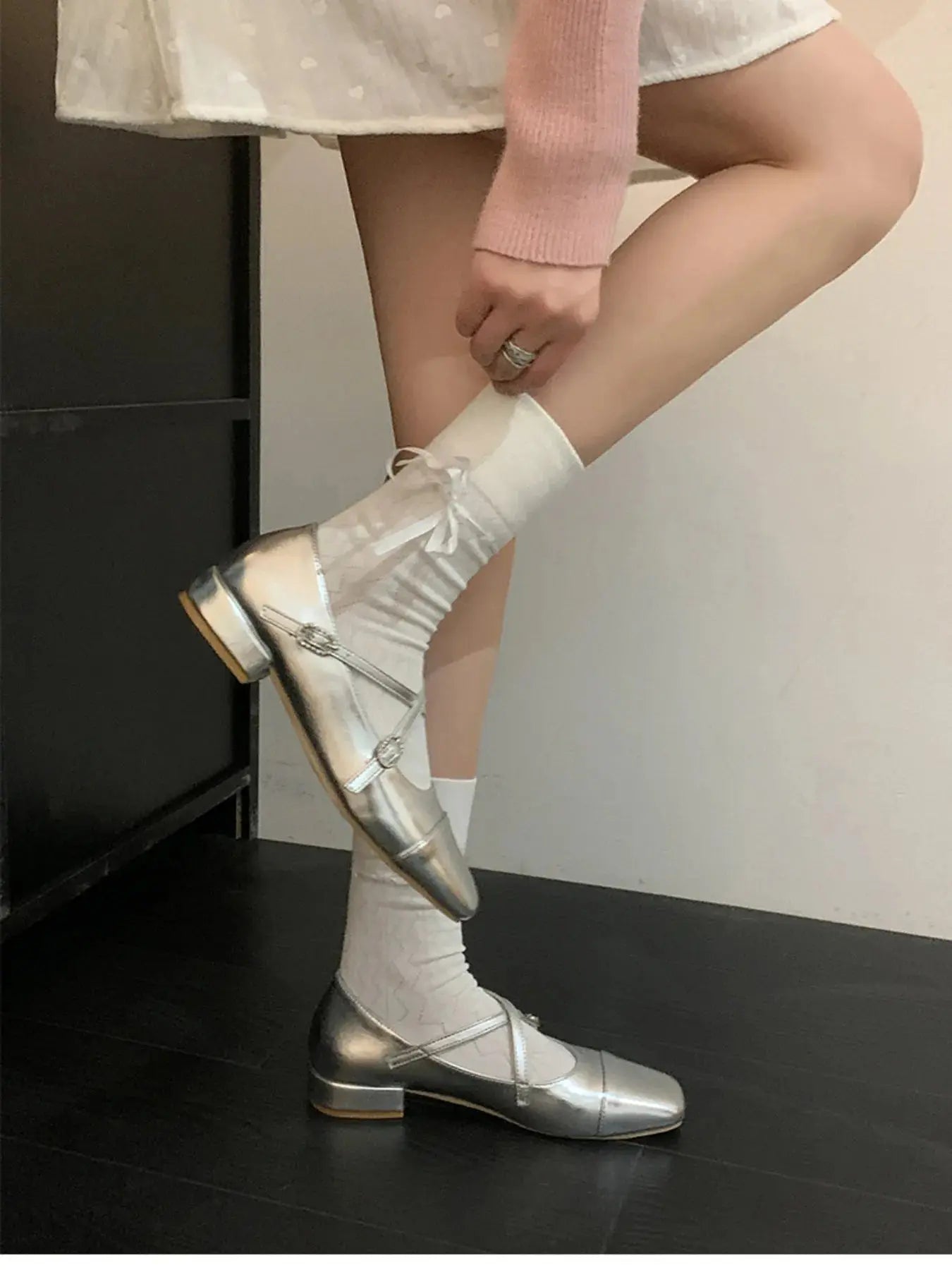Square Toe Block Heels Mary Jane Shoes Trendsi