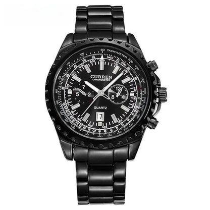 Men's Casual Quartz Movement Steel Band Wrist Business Watch Easy Bazaar