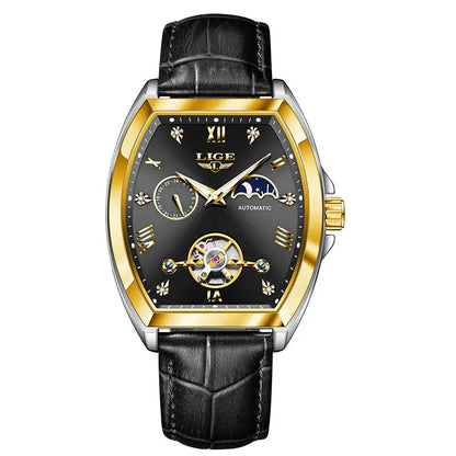 Men's Tourbillon Mechanical Watch Multifunctional Waterproof Easy Bazaar