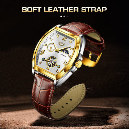 Men's Tourbillon Mechanical Watch Multifunctional Waterproof Easy Bazaar