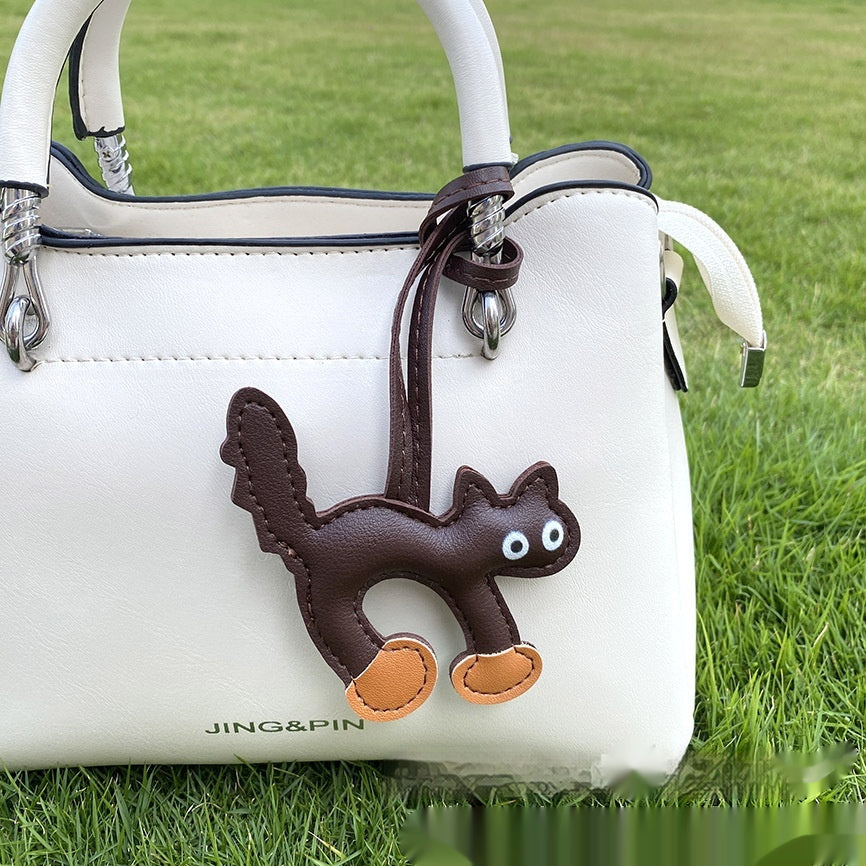 Mini CAT Leather Bag Pendant