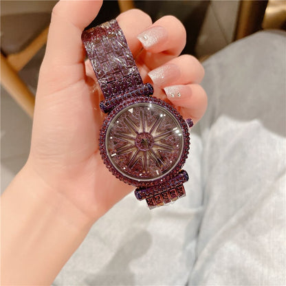 Luxury Diamond Rotating Watch for Women
