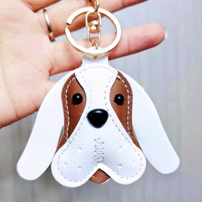 Cute Puppy Leather Key Chain Handbag Pendant