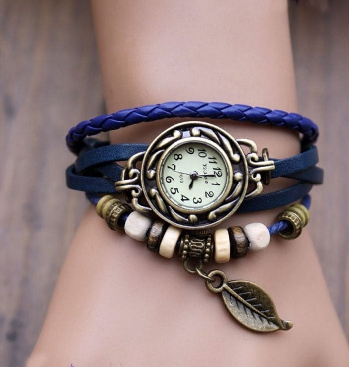 Leather Strap Bracelet Watch