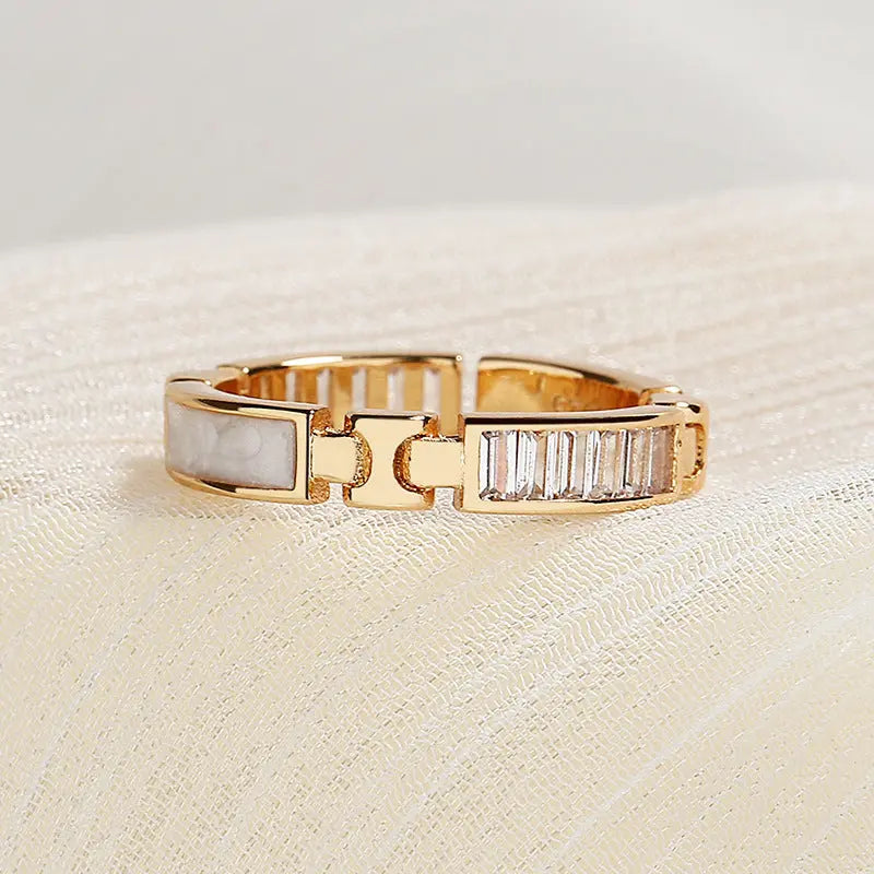 Champagne Gold Bone Light Luxury High Jewellery Ring For Women Easy Bazaar