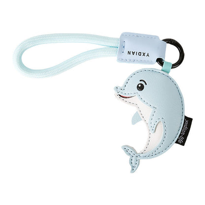 Original Marine Animal Leather Dolphin Keychain